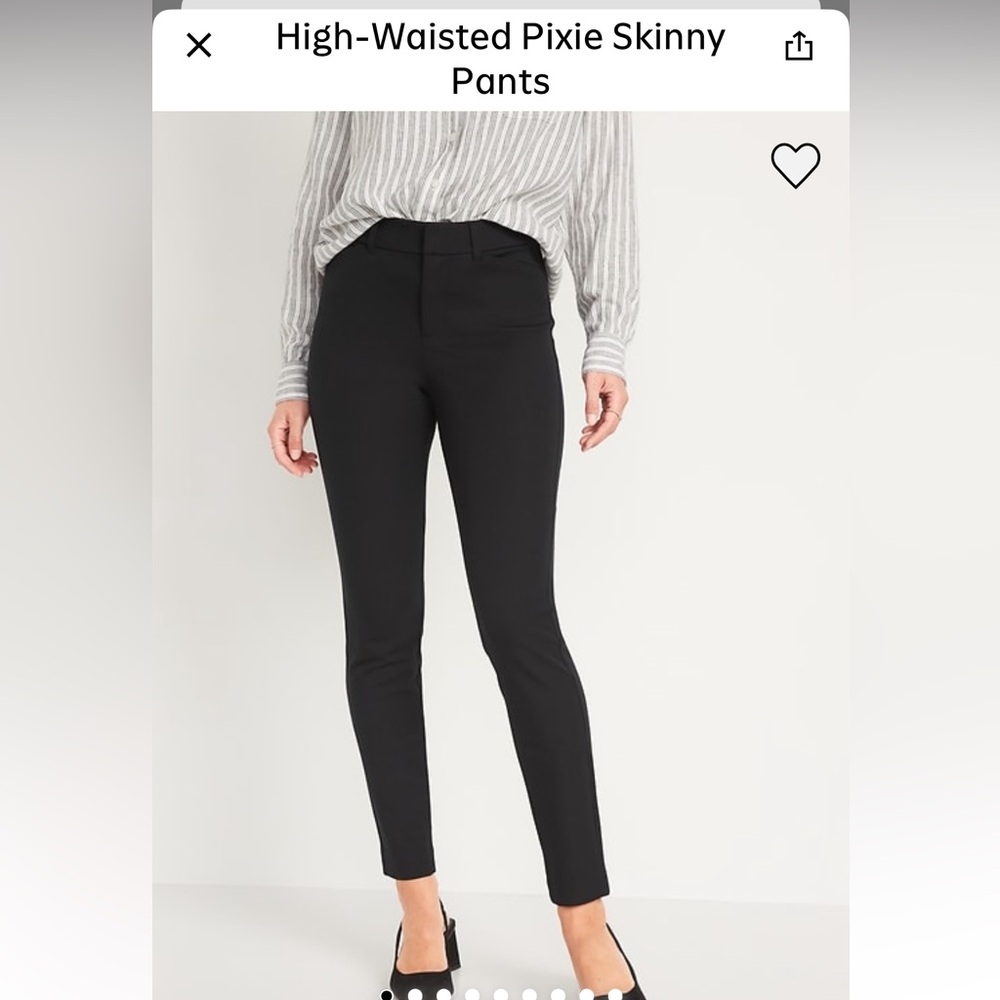 Old Navy NWT High-Waisted Pixie Skinny Pants, color Black, size 16